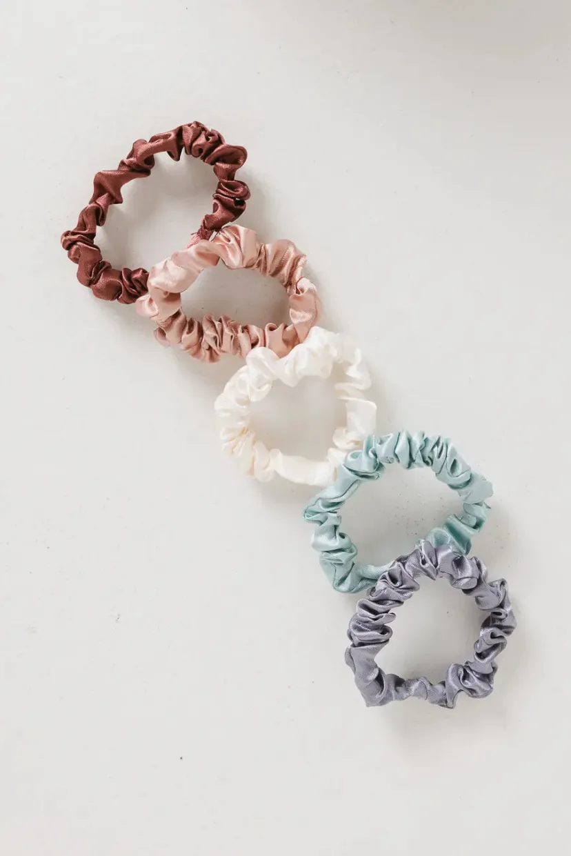 Hair Accessories>Bohme Satin Scrunchies Set