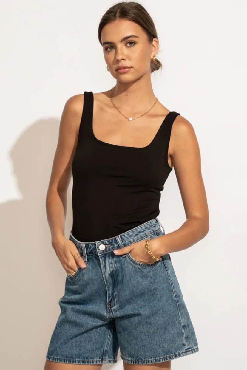 Tops | Tees & Tanks>Bohme Scoop Neck Tank in Black