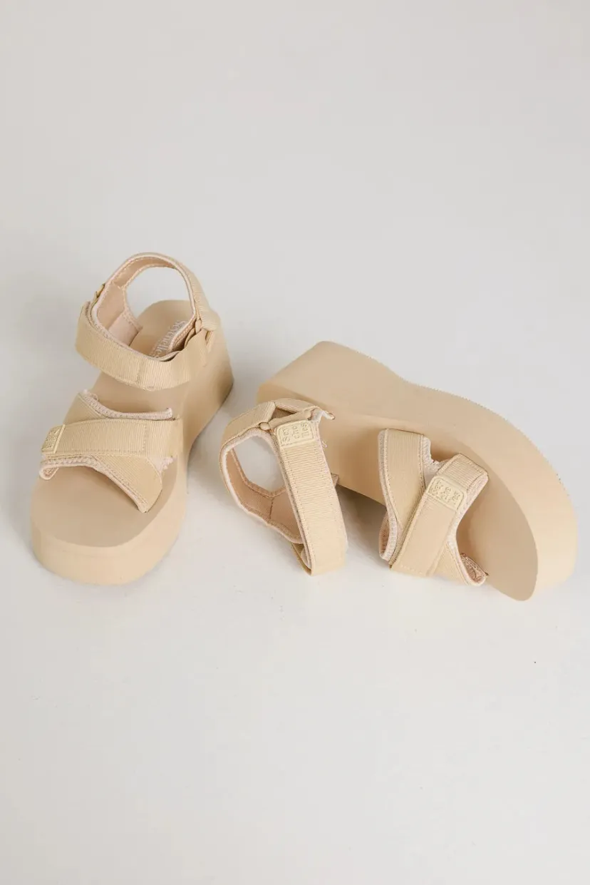 Shoes>Bohme Seychelles Serenade Platform Sandals in Tan