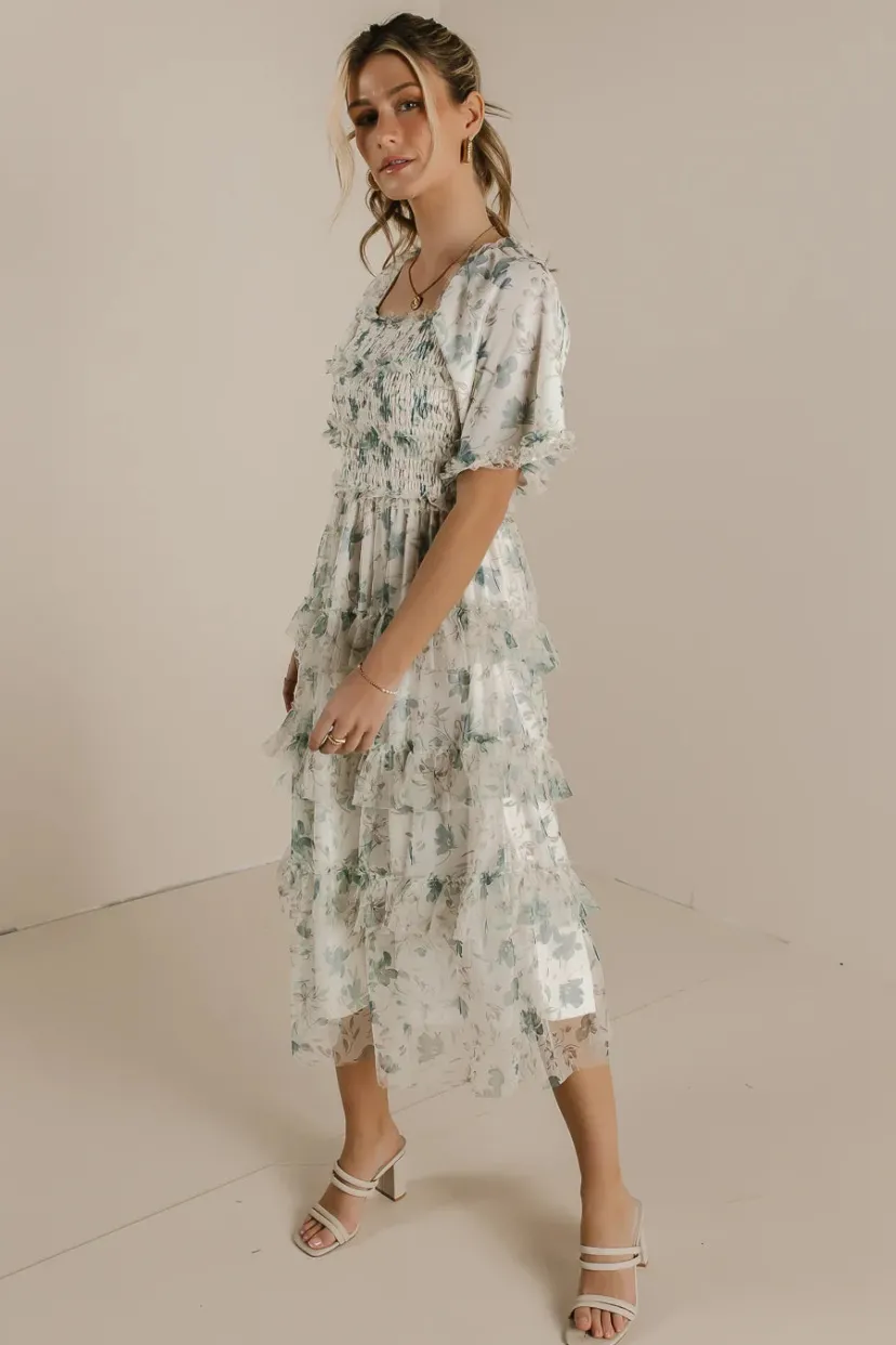 Dresses>Bohme She Gets The Flowers Midi Dress - FINAL SALE