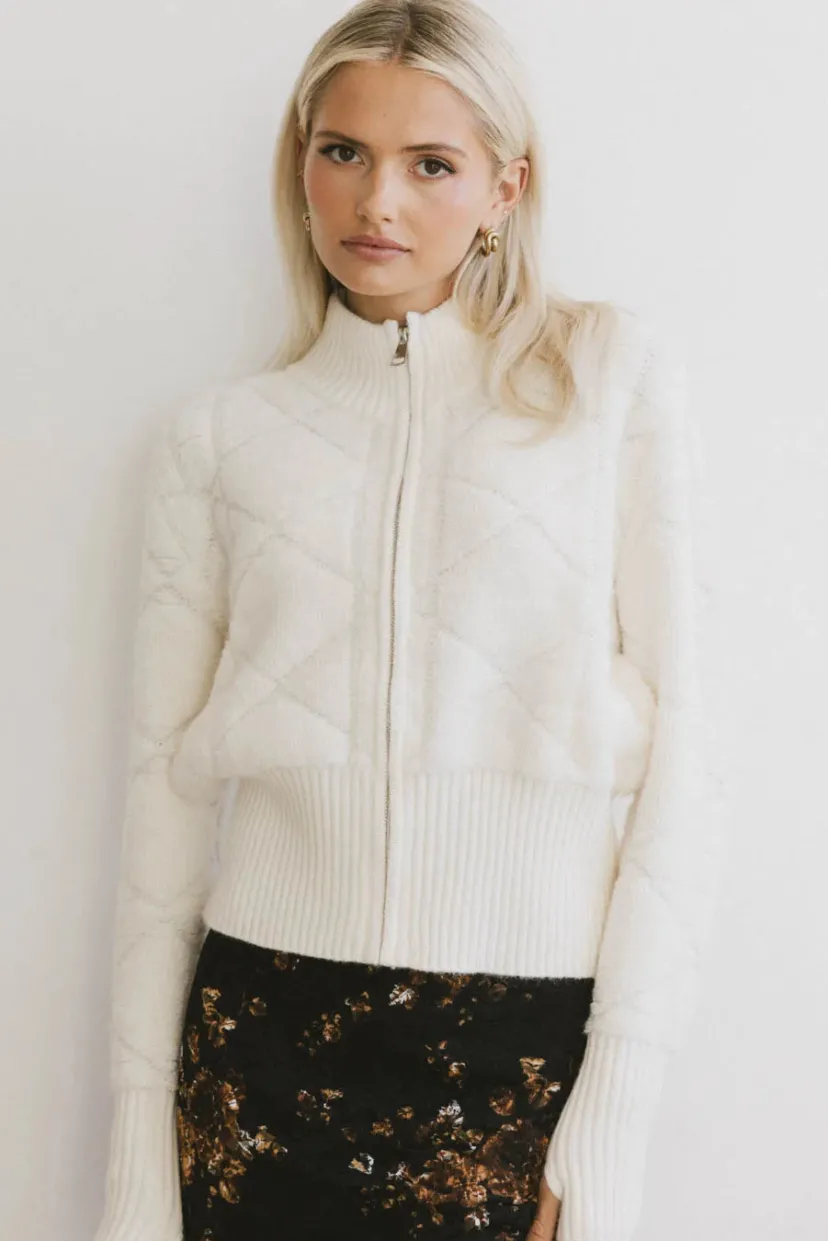 Jackets | Sweaters>Bohme Sheena Quilted Jacket in Ivory