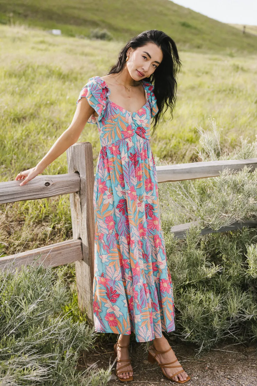 Dresses>Bohme Skipper Tropical Midi Dress - FINAL SALE