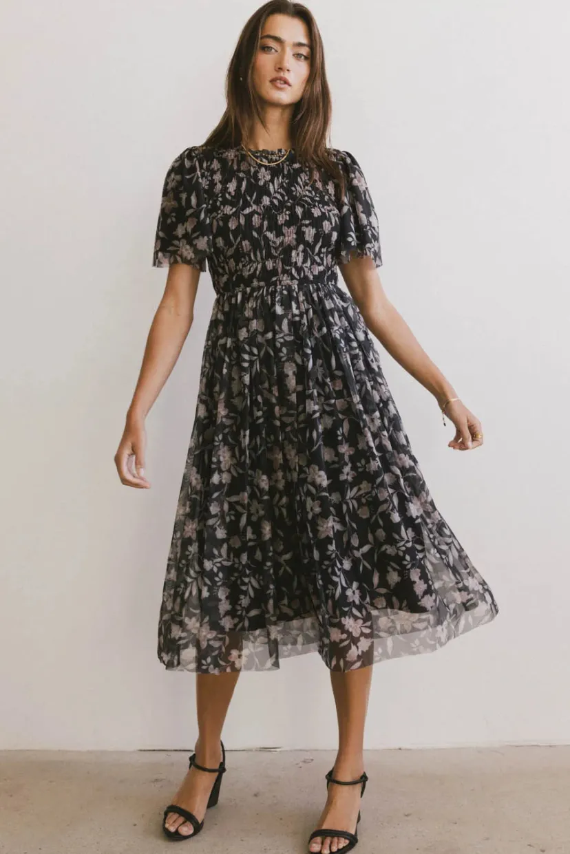 Dresses | Midi Dresses>Bohme Sofia Midi Dress in Black