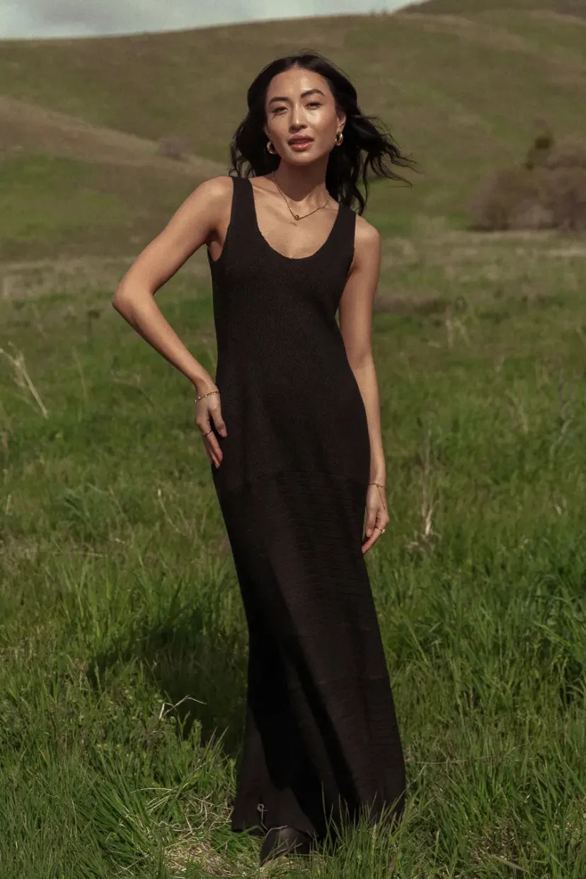 Dresses>Bohme Sonnet Knit Maxi in - FINAL SALE Black