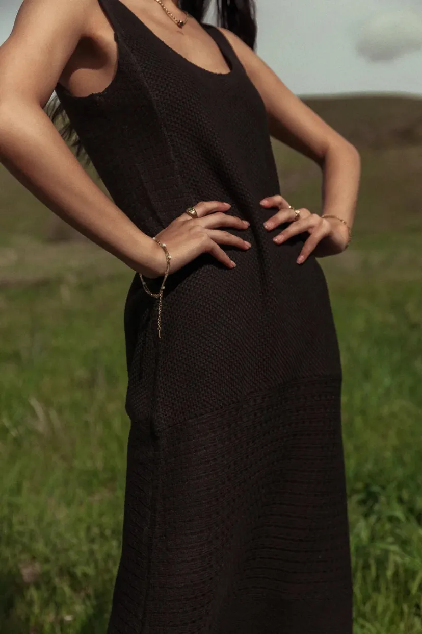 Dresses>Bohme Sonnet Knit Maxi in - FINAL SALE Black