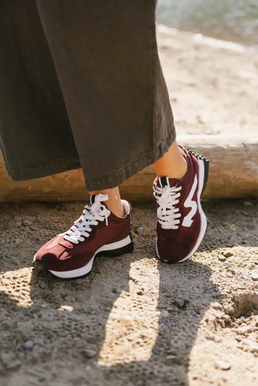 Shoes>Bohme Steve Madden Campo Sneakers in Burgundy