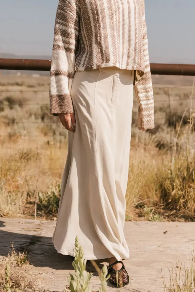 Skirts | All Bottoms>Bohme Sunny Maxi Skirt in Taupe