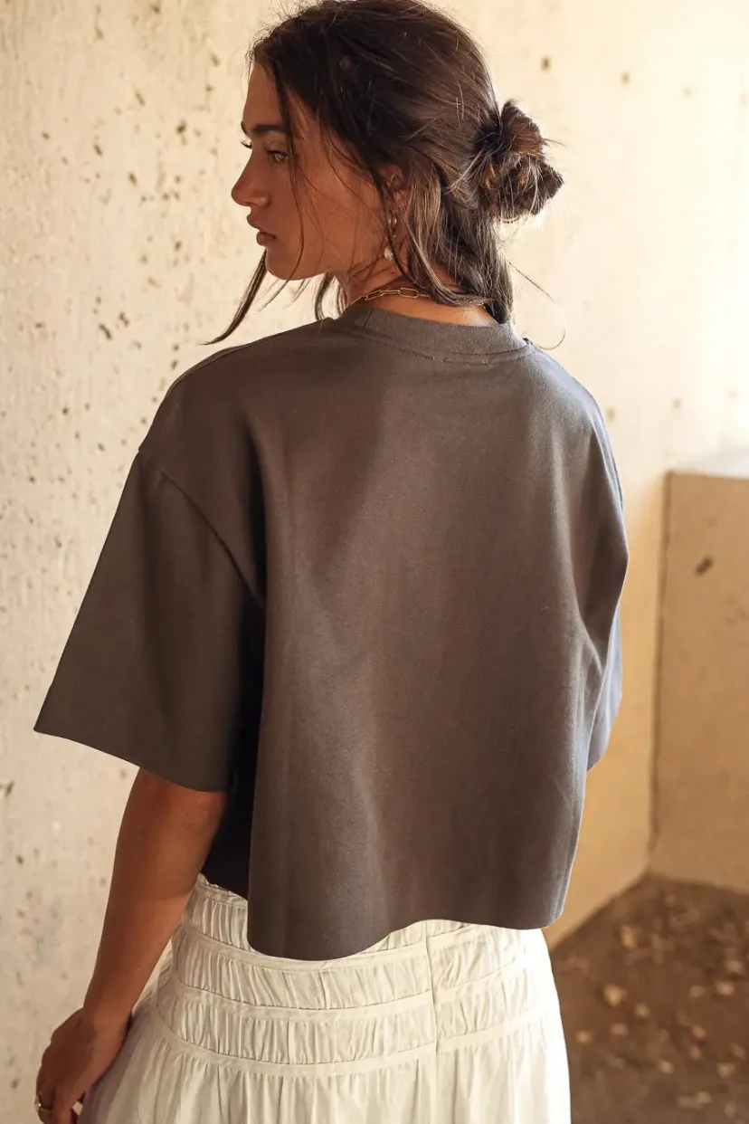 Tops | Essentials>Bohme Talia Top in Charcoal