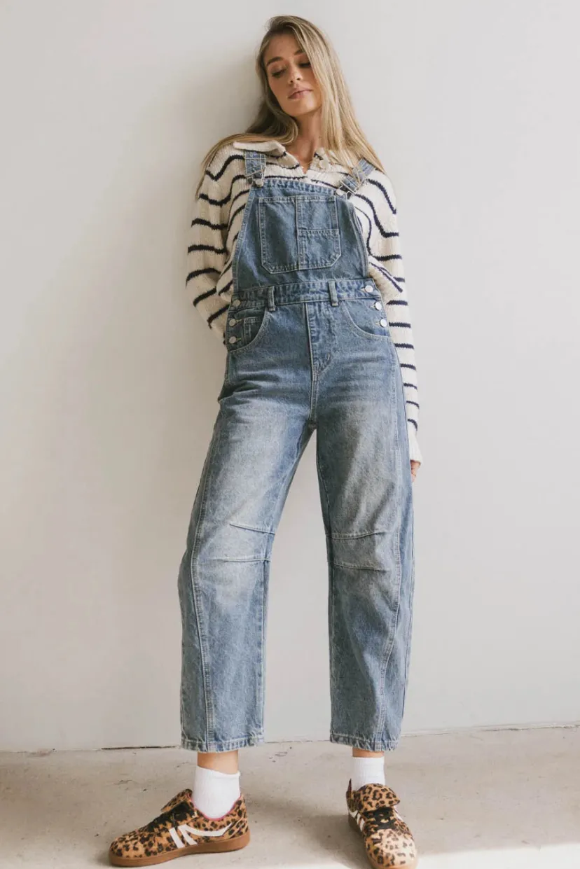 Dresses | Jumpsuits & Overalls>Bohme Tansy Denim Overalls in Medium Wash Mediumwash