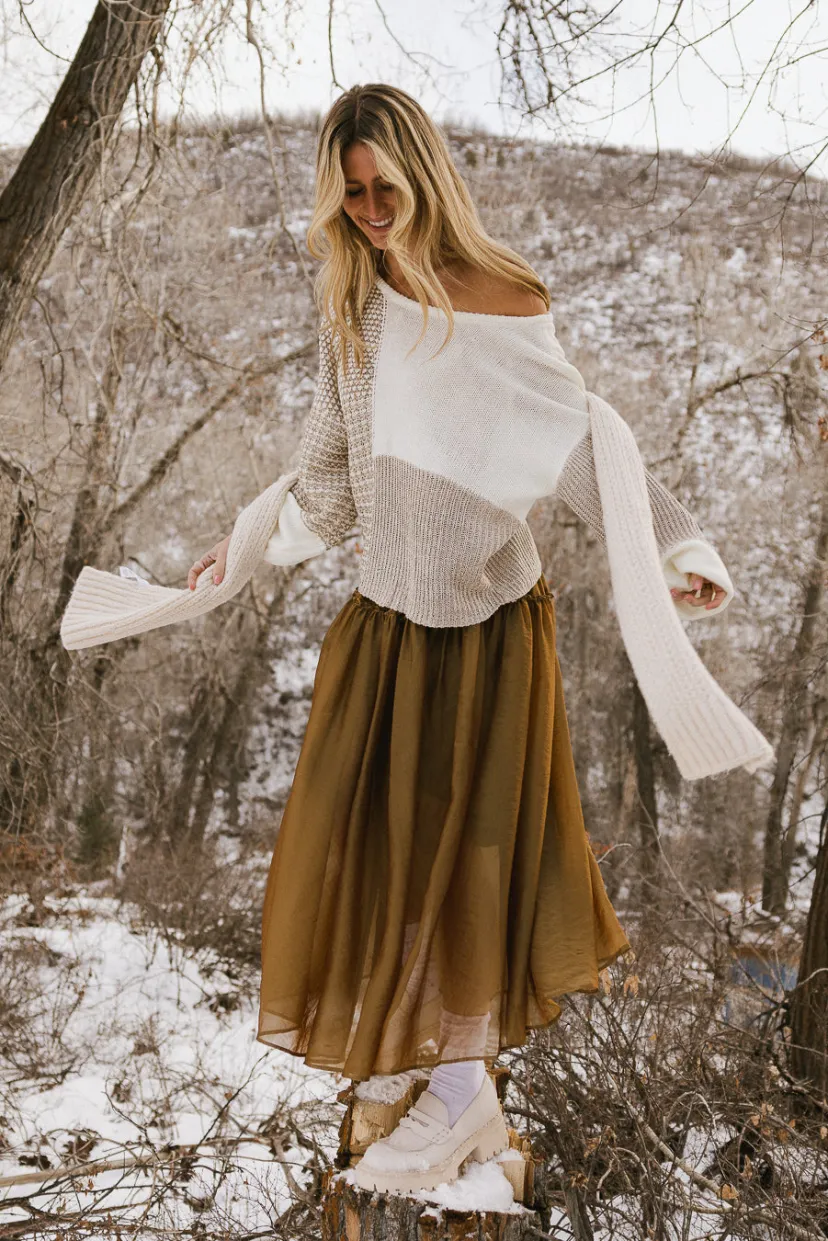 Skirts | All Bottoms>Bohme Terrin Tulle Skirt in Olive