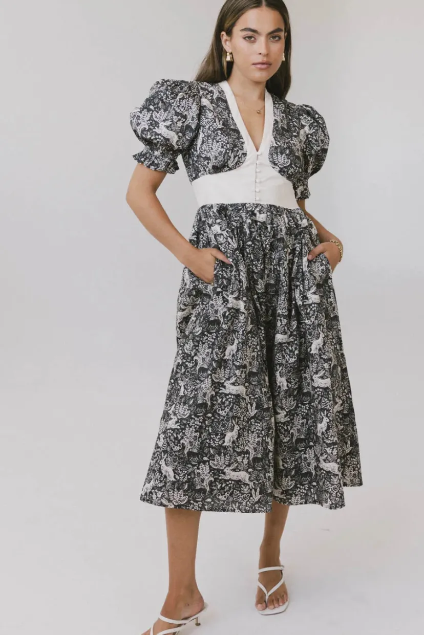 Dresses | Midi Dresses>Bohme The Flora and Fauna Midi Dress