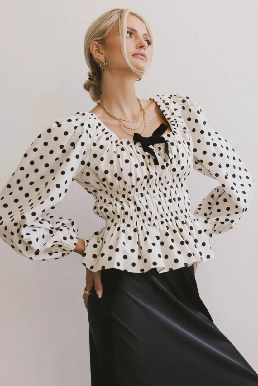 Blouses>Bohme The Velveteen Bow Blouse