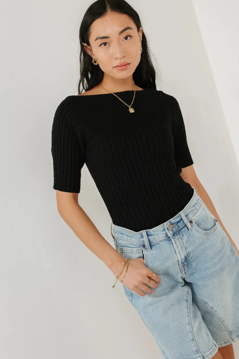 Tops | Sweaters>Bohme Toni Sweater Top in Black