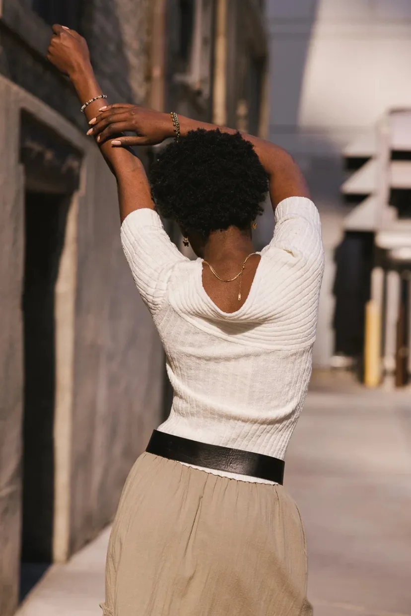 Tops | Sweaters>Bohme Toni Sweater Top in Cream