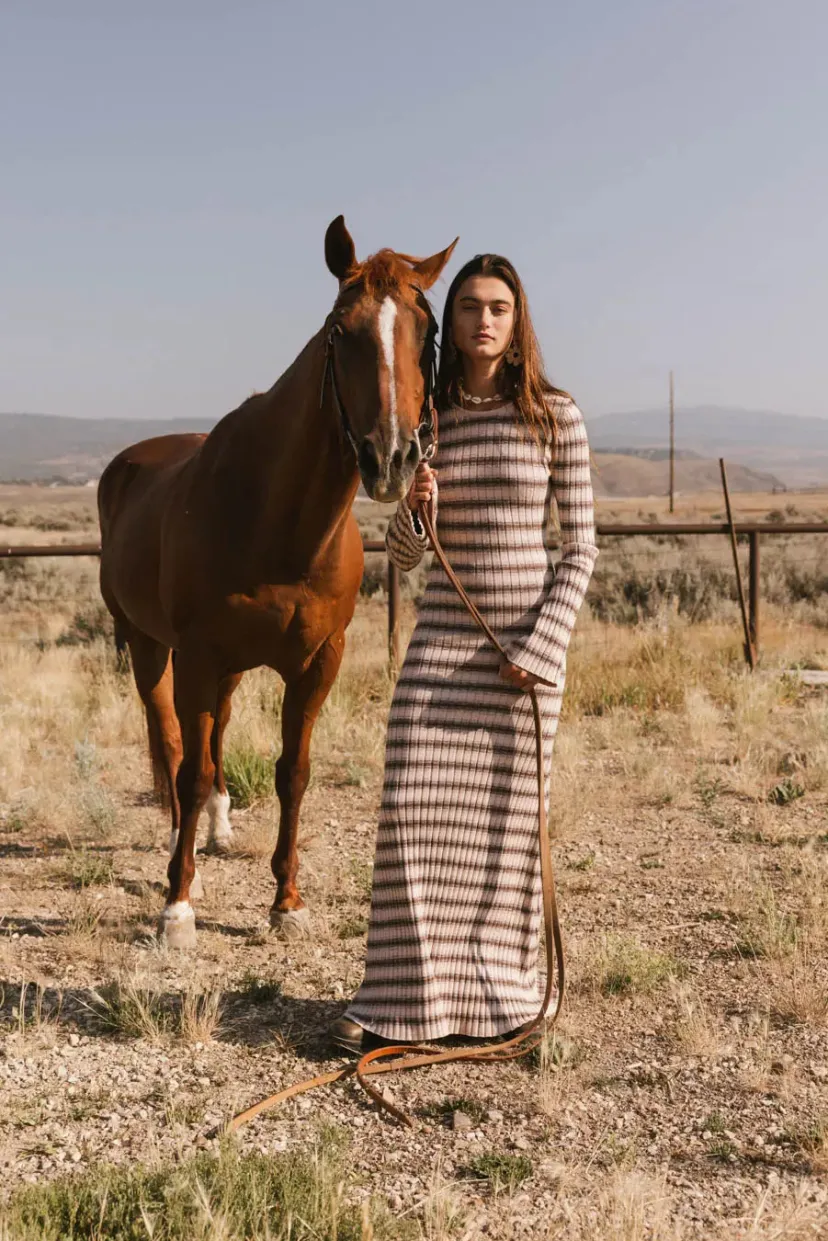 Dresses>Bohme Torrey Striped Maxi Dress