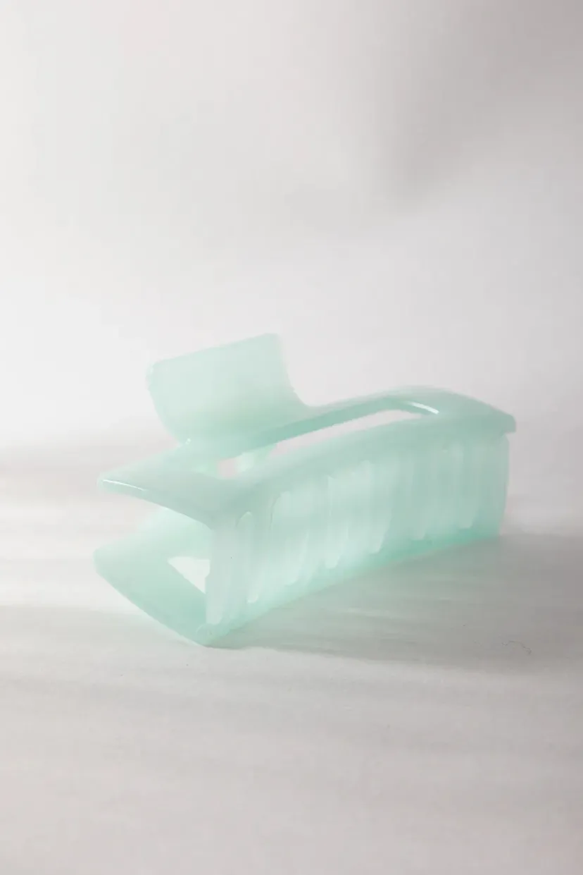 Hair Accessories>Bohme Translucent Rectangle Claw Clip in Mint