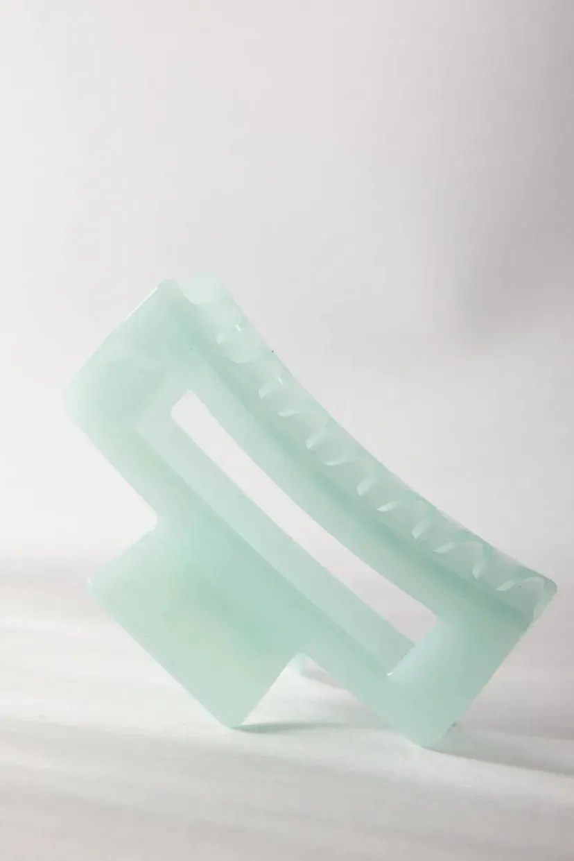 Hair Accessories>Bohme Translucent Rectangle Claw Clip in Mint