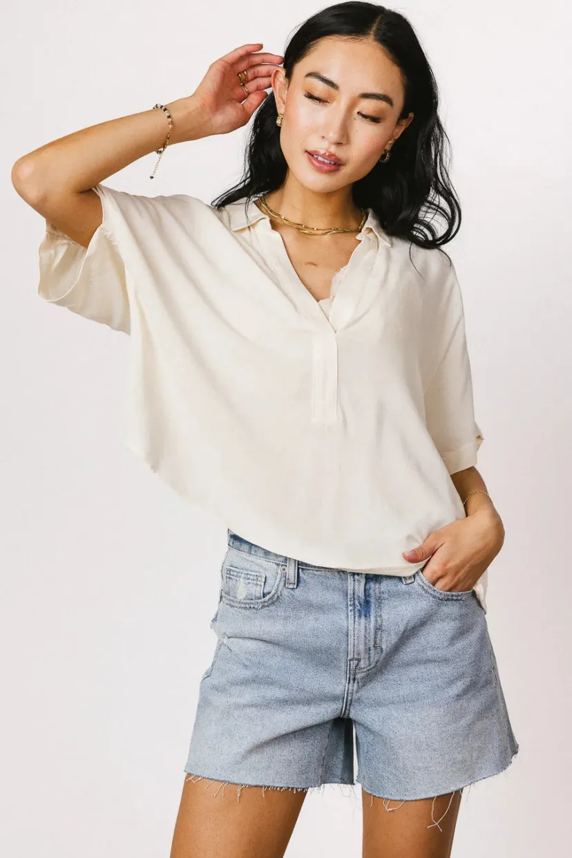 Tops | Blouses>Bohme Una Collared Blouse