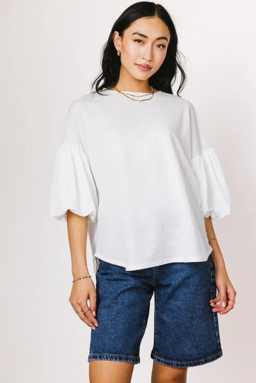 Tops | Blouses>Bohme Veda Top in - FINAL SALE White