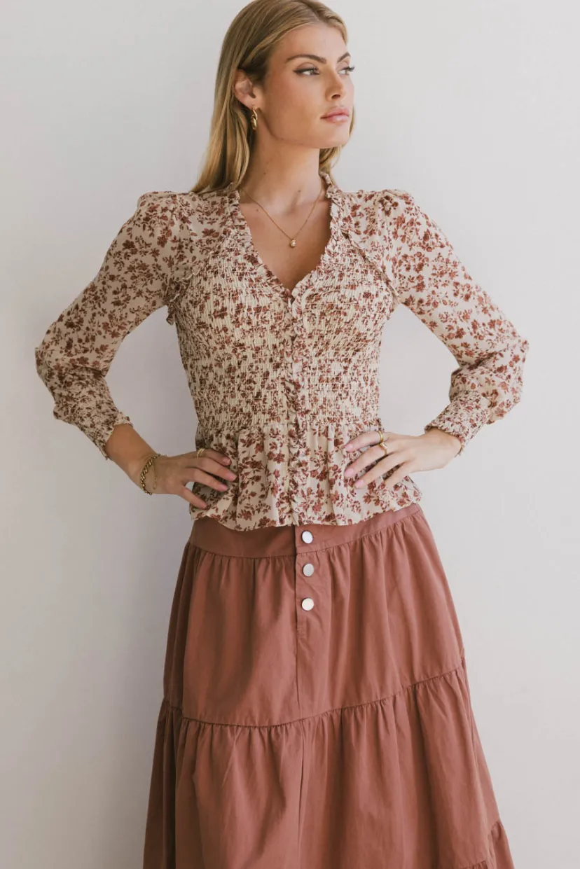 Tops | Blouses>Bohme Vera Smocked Floral Blouse