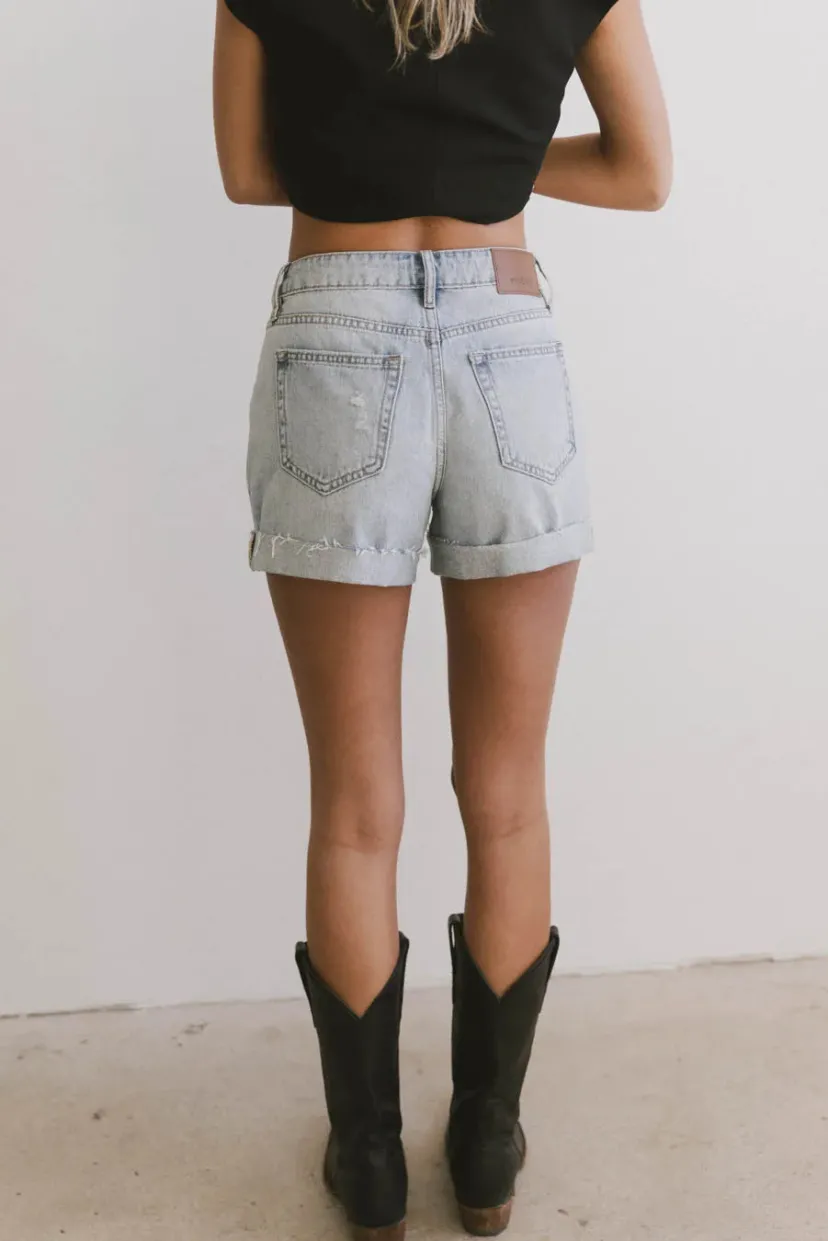 Shorts | All Bottoms>Bohme Vinnie Crossover Denim Shorts - FINAL SALE