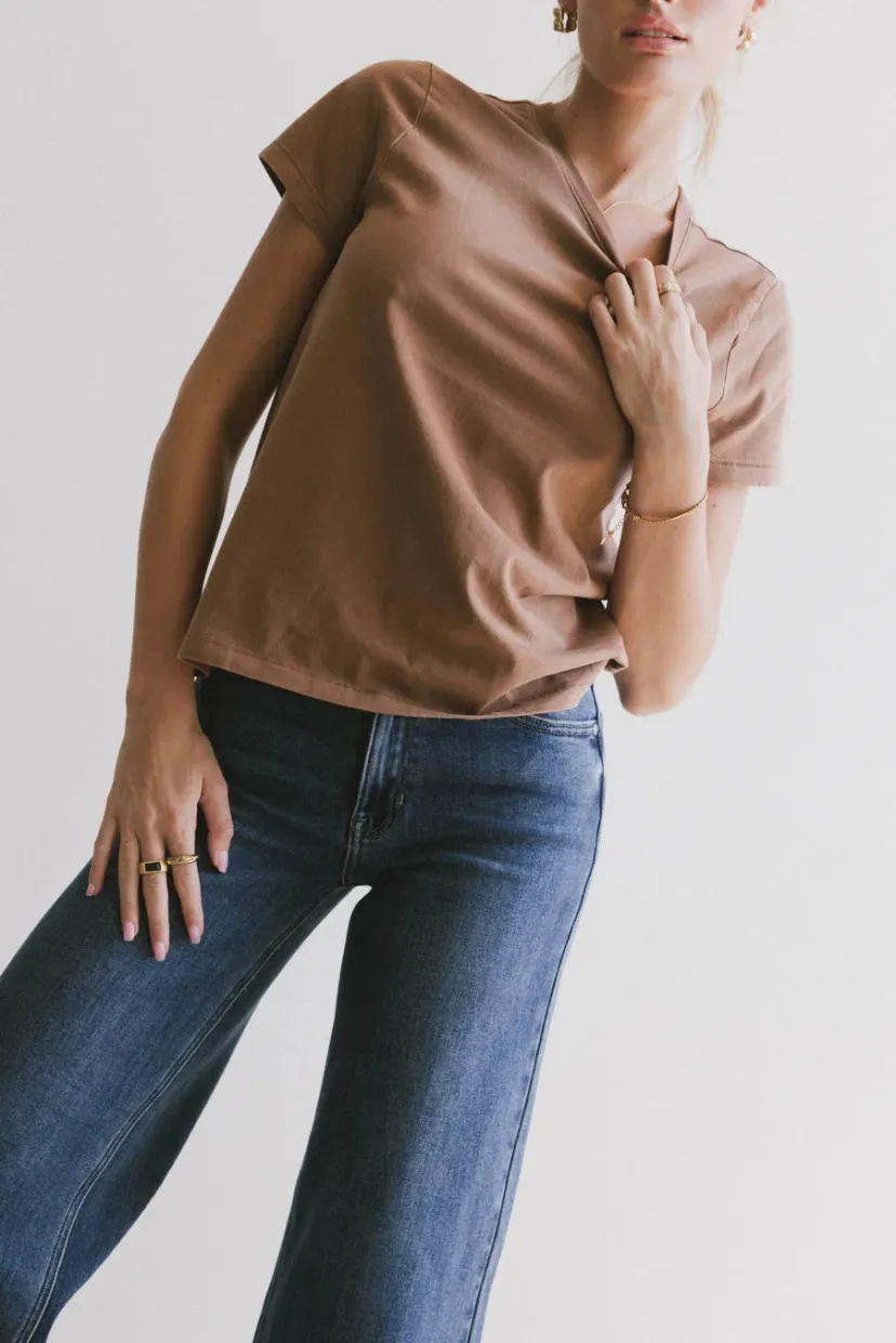 Tops | Essentials>Bohme Weekend Vibe Tee in Clay