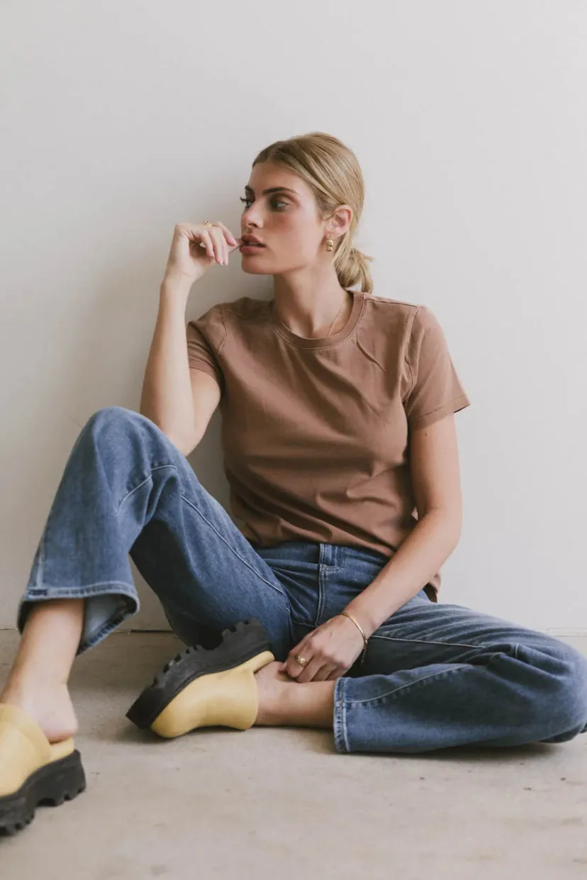 Tops | Essentials>Bohme Weekend Vibe Tee in Clay