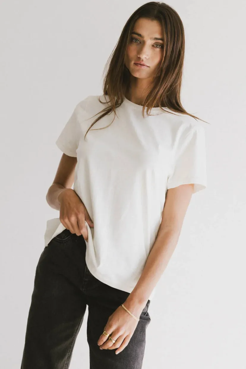 Tops | Essentials>Bohme Weekend Vibe Tee in Ivory