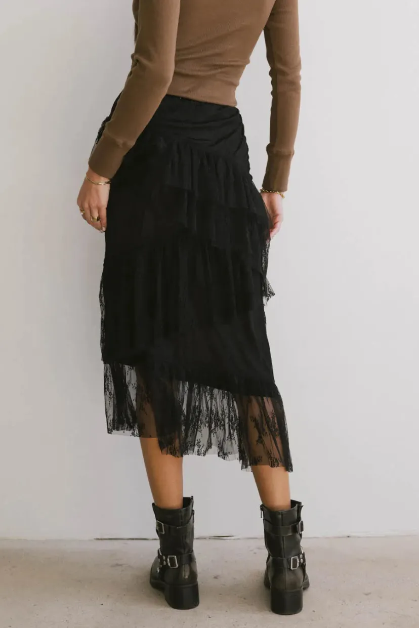 Skirts | All Bottoms>Bohme Where I Belong Midi Skirt in Black