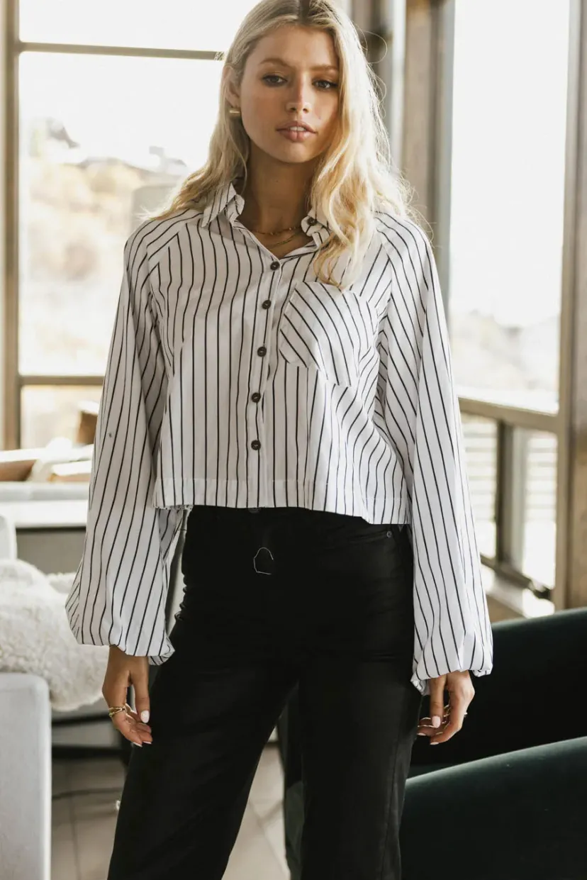 Tops>Bohme Wynn Striped Button Up