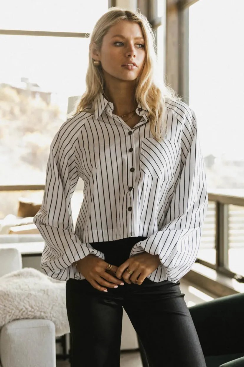 Tops>Bohme Wynn Striped Button Up