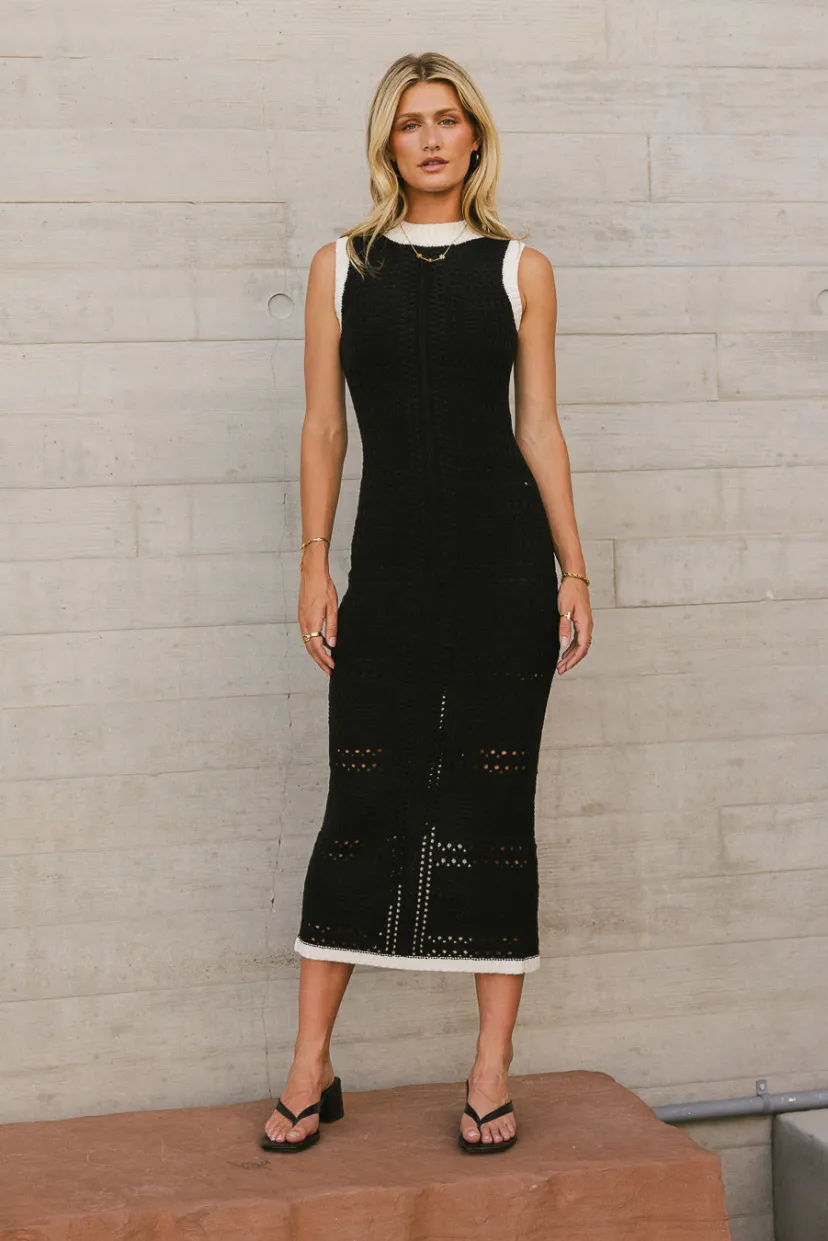 Dresses | Maxi Dresses>Bohme Xavia Knit Maxi Dress in Black