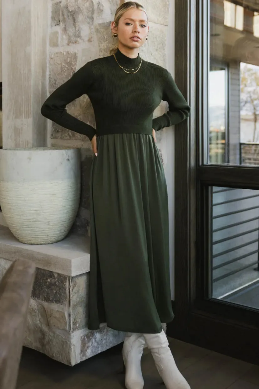 Dresses | Maxi Dresses>Bohme Zeda Maxi Dress in Olive