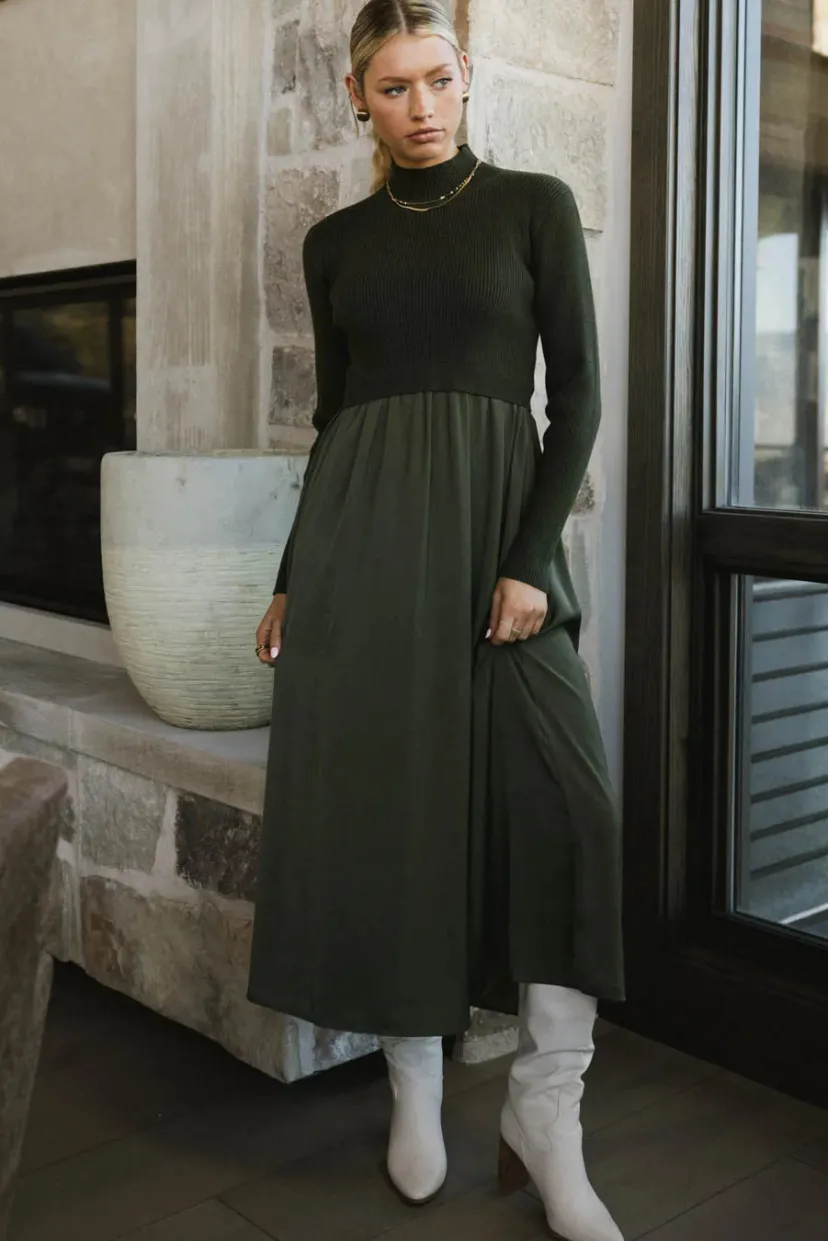 Dresses | Maxi Dresses>Bohme Zeda Maxi Dress in Olive