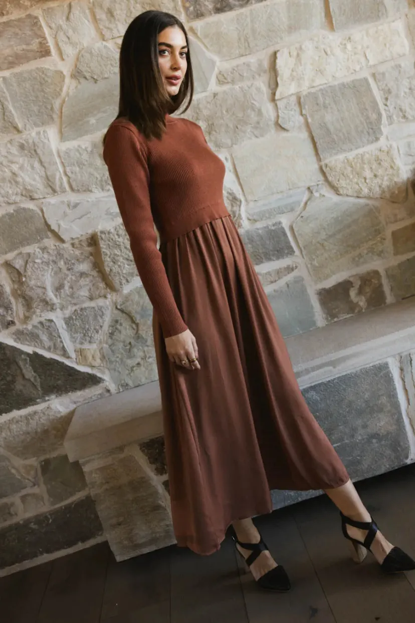 Dresses | Maxi Dresses>Bohme Zeda Maxi Dress in Rust